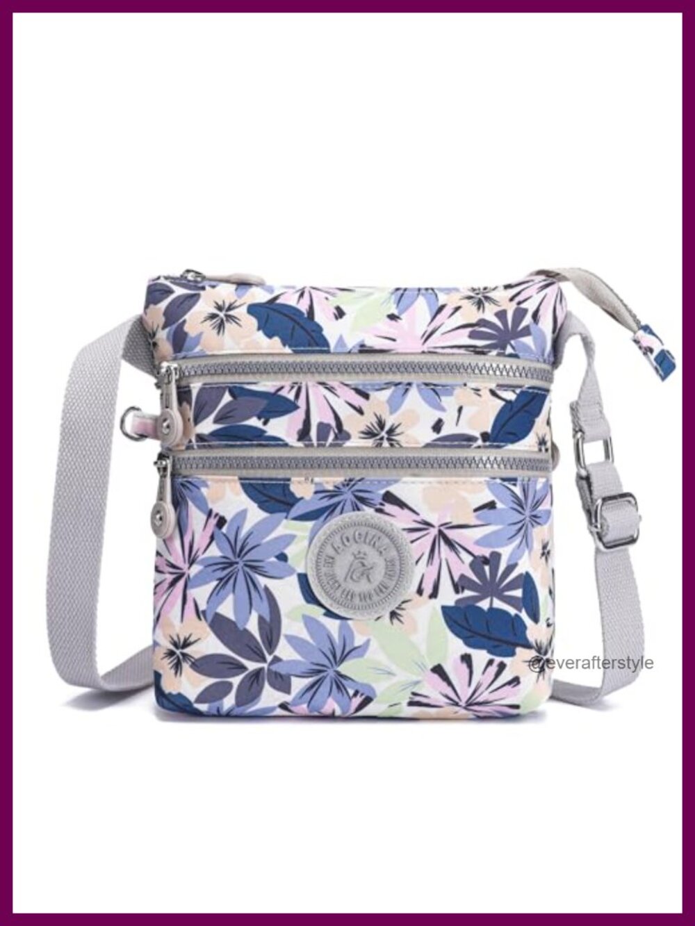Nylon Crossbody Bag Small Lightweight Travel Purse Multi-Pocket